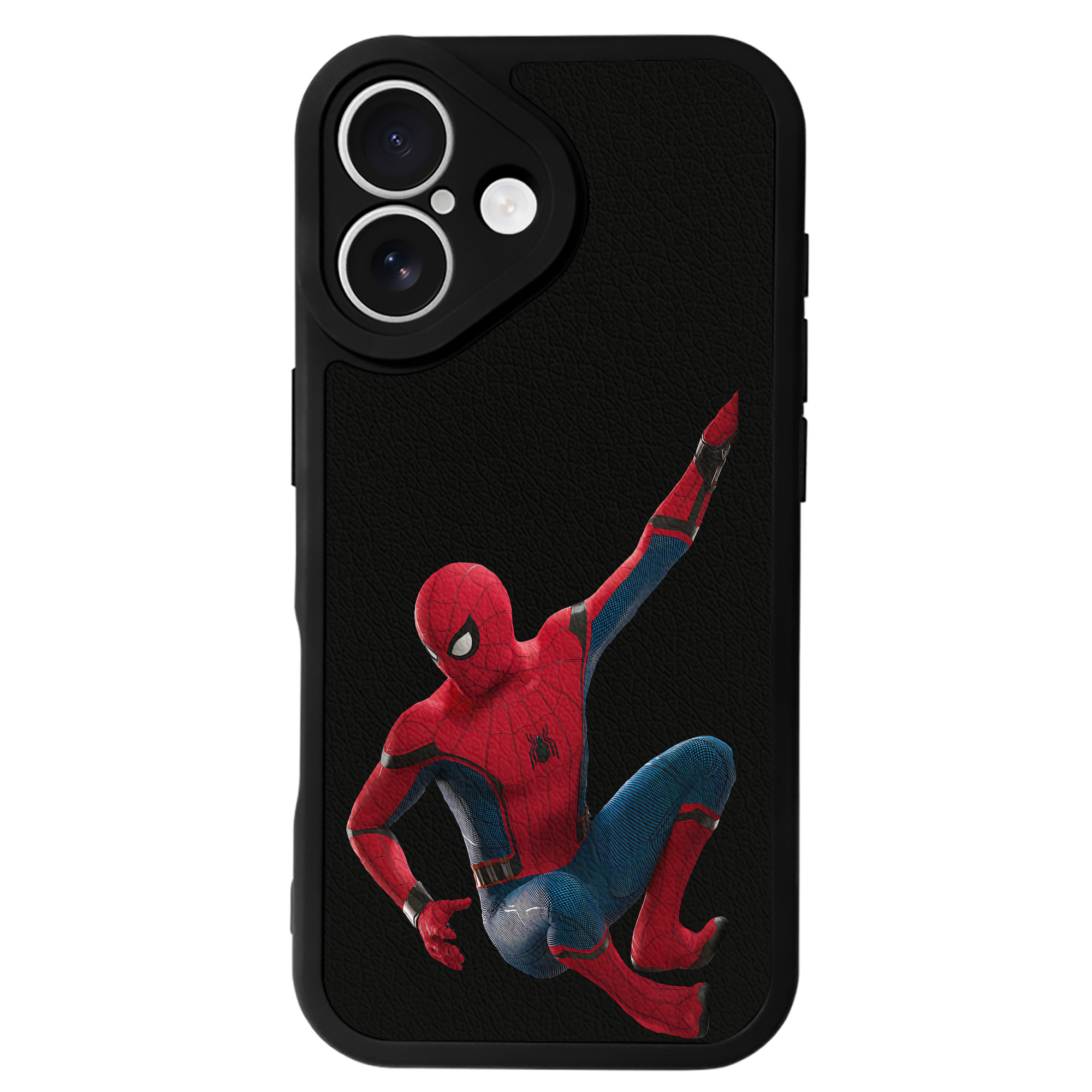 Spider Man スパイダーマン 【iPhone 16シリーズ対応】シリコンスマホケース（レザー調） 材質：シリコン